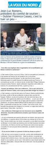 article voix du nord ROMERO CASSEZ 6 AVRIL 2011.JPG