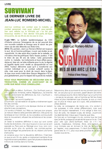 garçon magazine,jean-luc romero,survivant