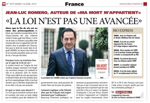 Direct Matin 14 avril 2015 ADMD Romero.jpg