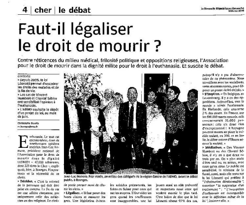 Nouvelle République du Centre - Bourges 8 février 2009.jpg