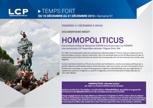 homopoliticus,jean-luc romero,homosexualité,lcp-an,politique,france