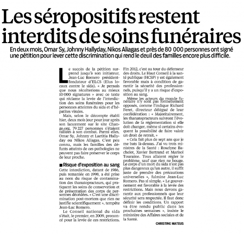 Le Parisien 01 du 3 fev 2013 SOINS FUNERAIRES ROMERO DENIS TEMOINS.jpg