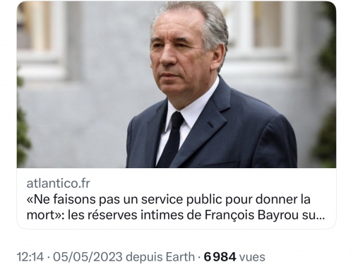 françois bayrou, jean Luc Romero michel, euthanasie